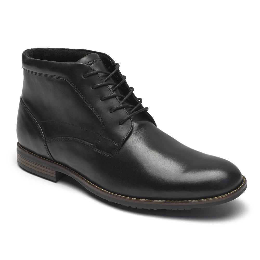 Botas Rockport Homem Pretas - Dustyn Chukka - 94587KJXQ